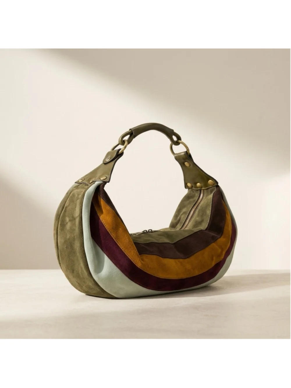 Patricia Nash Bente Hobo - Suede Color block Hobo
